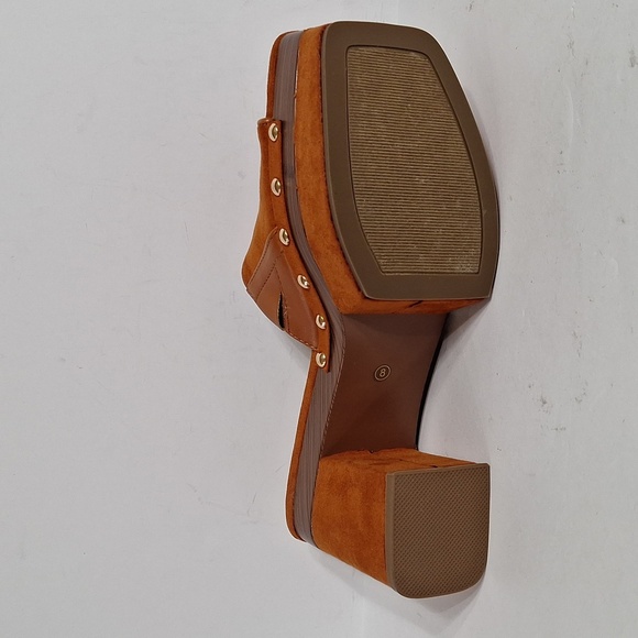 Comfort Est.1946 NEW Faux Suede Bohemian 70's Platform Studded Slip On Heels 8.5 - Picture 9 of 10